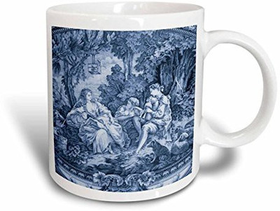 

3dRose mug_34728_1 French Blue Toilet I Ceramic, 11-Ounce Ceramic Mug(60 ml)