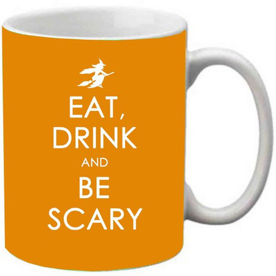 

Maison N Mode Eat Drink And Be Scary Coffee Ceramic Mug(330 ml), Multicolor