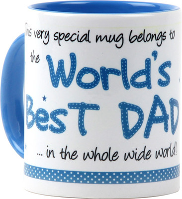 

Floweraura Greatest Dad Ceramic Mug(350 ml), Multicolor
