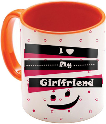 

SKY TRENDS Wonderful & Best Valentine Orange Gift For GirlFriend,Boyfriend,Husband,Wife,Friend Design Cod 053 Ceramic Mug(325 ml)