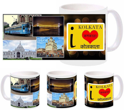 

Snapgalaxy I Love Kolkata Ceramic Mug(320 ml), Multicolor