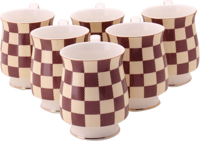 

Lemon Tree ONMCup103 Bone China Mug(180 ml, Pack of 6), Multicolor