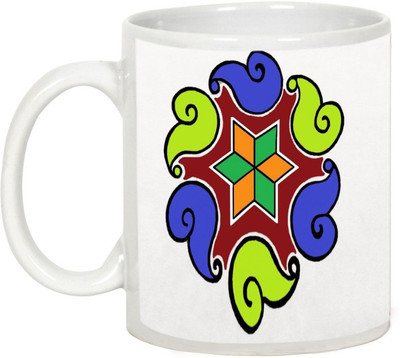 

AllUPrints Gifts For Deepawali - Prosperous Happy Diwali Design 39 Ceramic Mug(325 ml), White