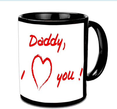 

Raj Laxmi DADDY, I love You.. Multicolor Ceramic Mug(350 ml), Black