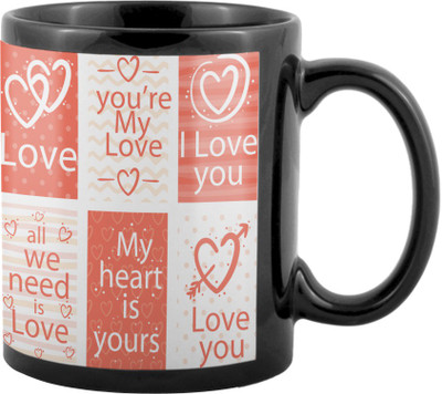 

SKY TRENDS Valentine Gifts For Special Girlfriend,Boyfriend,Wife,Husband,design 133 Ceramic Mug(325 ml), Black