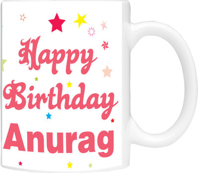 

Simbright anurag birthday Ceramic Mug(350 ml), Multicolor