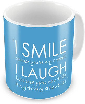 

Home India Emotional Printed Quotes Designer For Brother 522 Ceramic Mug(300 ml), Blue