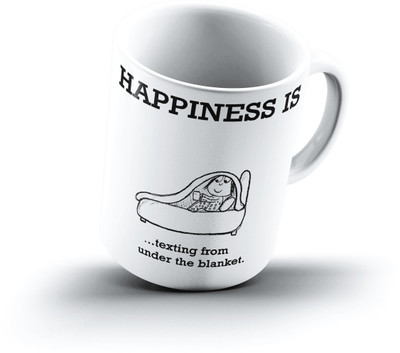 

Ucard Happiness Is1403 Bone China, Ceramic, Porcelain Mug(325 ml)