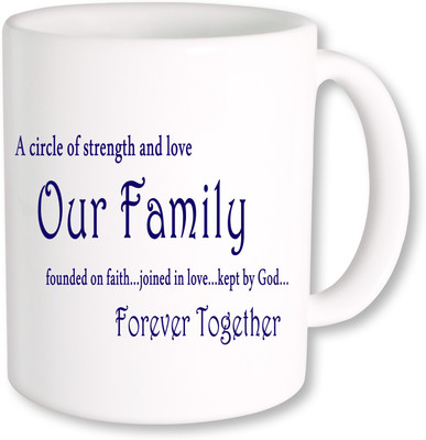 

PhotogiftsIndia Our Family Forever Together Ceramic Mug(325 ml), Multicolor