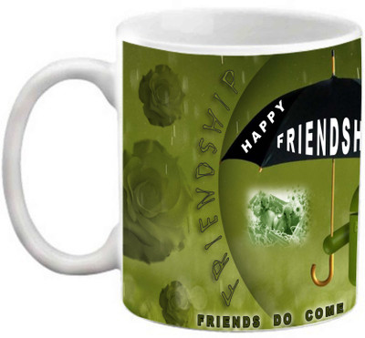 

EFW FRIENDSHIP - FRIENDS DO COME UNDER MY UMBRELLA QUOTES Ceramic Mug(325 ml), White