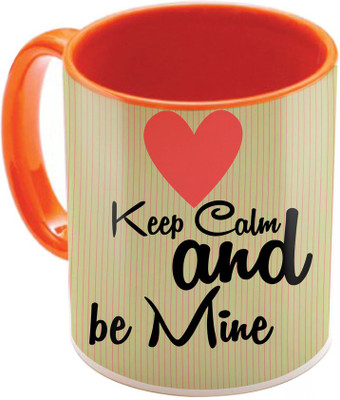 

SKY TRENDS Valentine Gift for Girlfriend Love Printed I Love U Forever Perfect for Her Him Wife Fiance Anniversary And Birthday STGD231 Ceramic Mug(325 ml), Orange