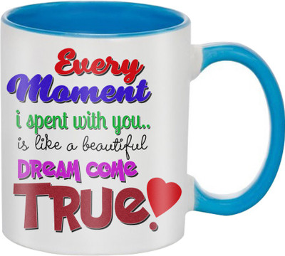 

SKY TRENDS Great Romantic Love Best Gifts For Valentine Day For Girlfriend Boyfriend Fiance Wife Husband, Anniversary,Christmas, Design 021 Ceramic Mug(325 ml), Blue