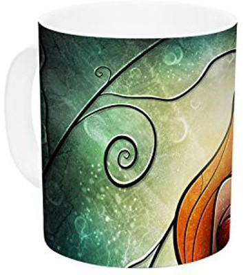 

Kess InHouse InHouse Mandie Manzano Jessica Green Sparkle Ceramic Coffee, 11 oz, Multicolor Ceramic Mug(60 ml)