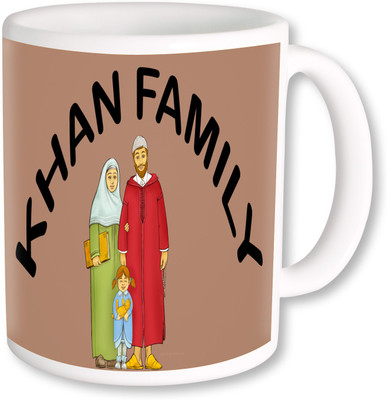 

PhotogiftsIndia Khan Family 001 Ceramic Mug(325 ml), Multicolor
