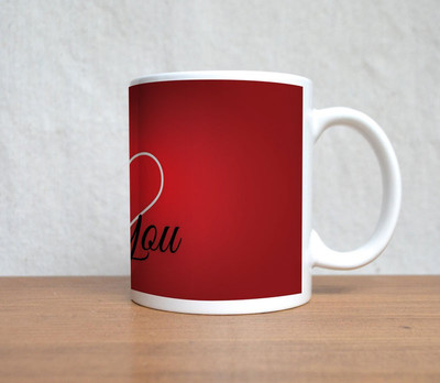 60% OFF on StyBuzz I love you red valentine Porcelain Coffee Mug(300 ml)