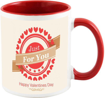 

AllUPrints Happy Valentines Day Everyone Red Ceramic Mug(325 ml)