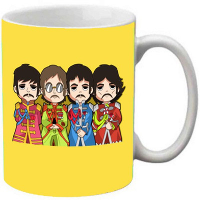 

Maison N Mode 4 Man Coffee Ceramic Mug(330 ml), Multicolor