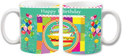 

Empression Happy Birthday WHTA67 Ceramic Mug(325 ml), Multicolor