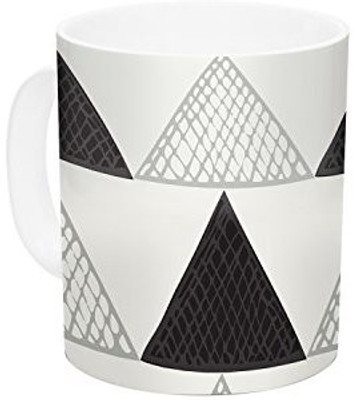 

Kess InHouse InHouse Laurie Baars Textured Triangles Geometric Abstract Ceramic Coffee, 11 oz, Multicolor Ceramic Mug(60 ml)