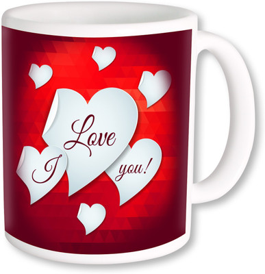 

PhotogiftsIndia I love You Ceramic Mug(325 ml), Multicolor