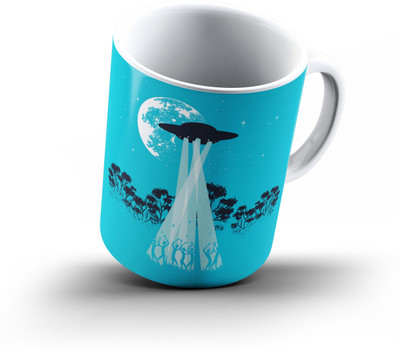 

Ucard Disco Time Alien305 Bone China, Ceramic, Porcelain Mug(325 ml), Multicolor