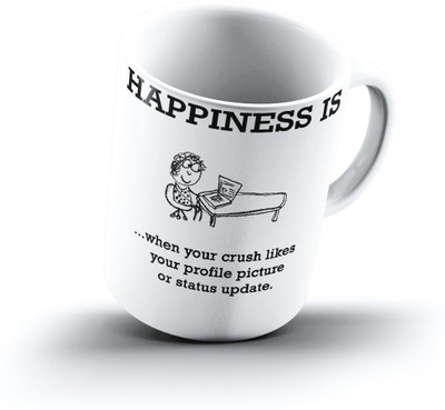 

Ucard Happiness Is2252 Bone China, Ceramic, Porcelain Mug(325 ml)