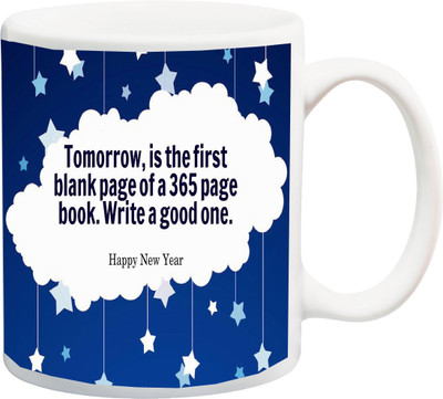 

ME&YOU Gift for Relatives and Your Loved Ones On Happy New Year Printed Ceramic Mug(325 ml), Multicolor