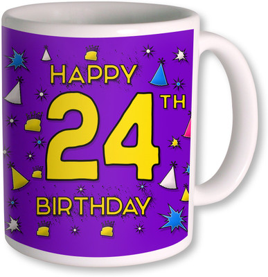 

PhotogiftsIndia 24th Happy Birthday Coffee Ceramic Mug(350 ml), White