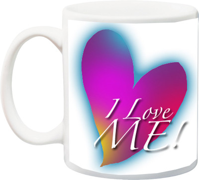 

ME&YOU Gift for Husband/Wife/Girlfriend/Boyfriend/Lover;"Special Beautiful I Love Me Pink 3D printed Ceramic Mug(325 ml), Multicolor