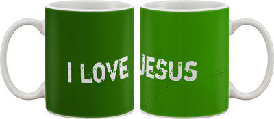 

Artifa I Love Jesus Porcelain, Ceramic Mug(350 ml), Multicolor
