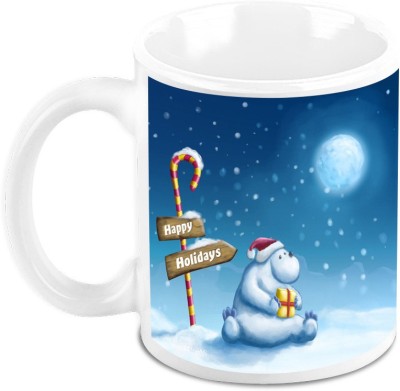 

Homesogood Happy Christmas Holidays Ceramic Mug(325 ml)