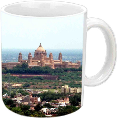 

Raj Laxmi Umaid Bhawan Nice View white Ceramic Mug(350 ml)