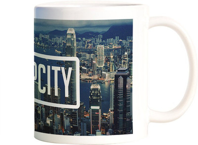 

Rangeele Inkers Trapcity Ceramic Mug(300 ml), Multicolor