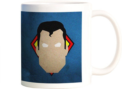 

Rangeele Inkers Superheroes Minimals Ceramic Mug(300 ml), Multicolor