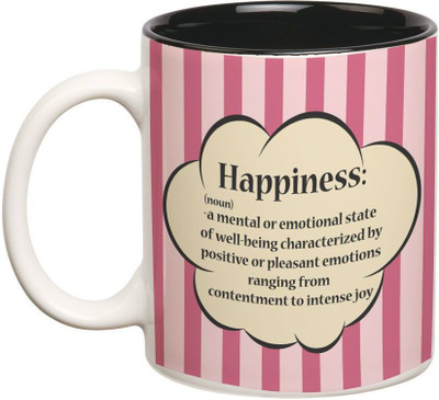

Prithish Happiness Definition Double Color Ceramic Mug(330 ml), Multicolor