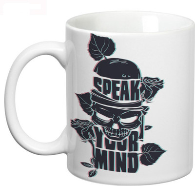 

Prithish Speak Your Mind Ceramic Mug(330 ml), Multicolor