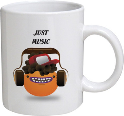 

Disginer Cases Just Music - MyBestow White Plain Coffee Ceramic Ceramic Mug(320 ml), Multicolor