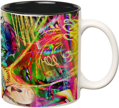 

Prithish Pschedelic Collection 1 Ceramic Mug(330 ml), Multicolor