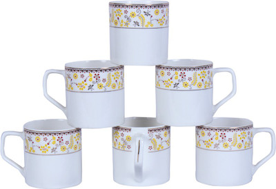 

Pearl Y-204 Bone China(Multicolor, Pack of 6)