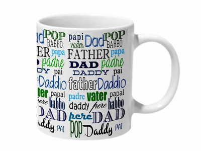 

Mooch Wale Father Synonyms Ceramic Mug(325 ml), Multicolor