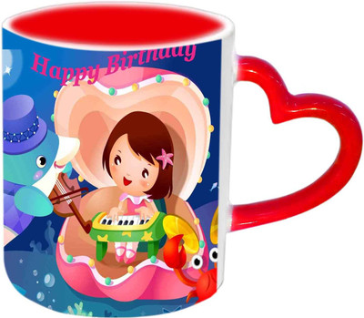 

Jiya Creation1 Happy Birthday Gudiya Multicolor Ceramic Ceramic Mug(350 ml)