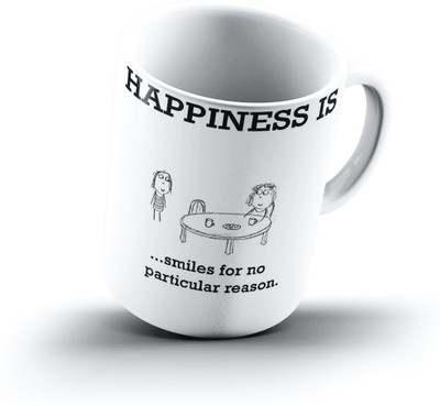 

Ucard Happiness Is1240 Bone China, Ceramic, Porcelain Mug(325 ml)