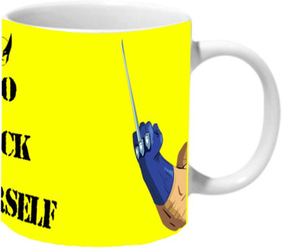 

Mooch Wale Go F Yourself Wolverine Ceramic Mug(325 ml), Multicolor