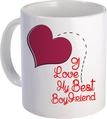

SKY TRENDS I Love My Best Boyfriend to The Best Present For Special Occasion Valentine Day Design (91) Ceramic Mug(320 ml), White