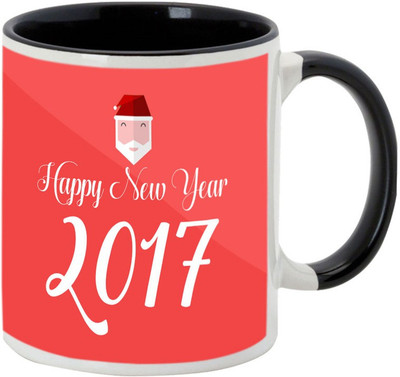 

AllUPrints Have A Cheerful New Year Black Ceramic Mug(325 ml)