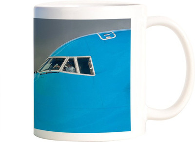 

Rangeele Inkers Aeroplane Zoom Ceramic Mug(300 ml), Multicolor