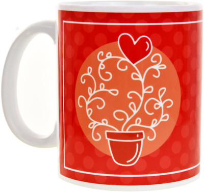 

Halowishes Couples Day Love Quote Gift Coffee Ceramic Mug(325 ml), Multicolor
