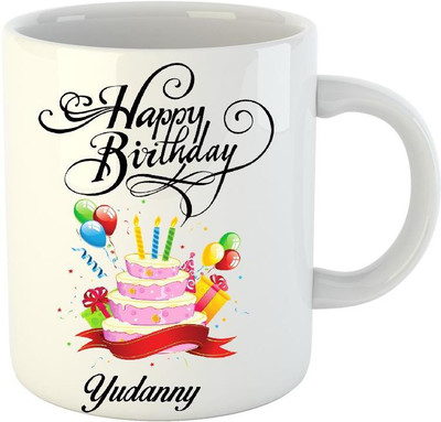 

Huppme Happy Birthday Yudanny White (350 ml) Ceramic Mug(350 ml)