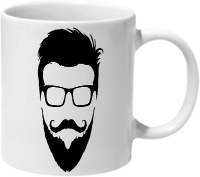 

Mooch Wale Mr Cool Beard Ceramic Mug(325 ml), Multicolor