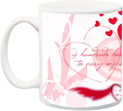 

ME&YOU Gift for Husband/Wife/Boyfriend/Girlfriend/lover;Special A Hundreds heart world be too curry my all love for you Love HD Printed Ceramic Mug(325 ml), Multicolor